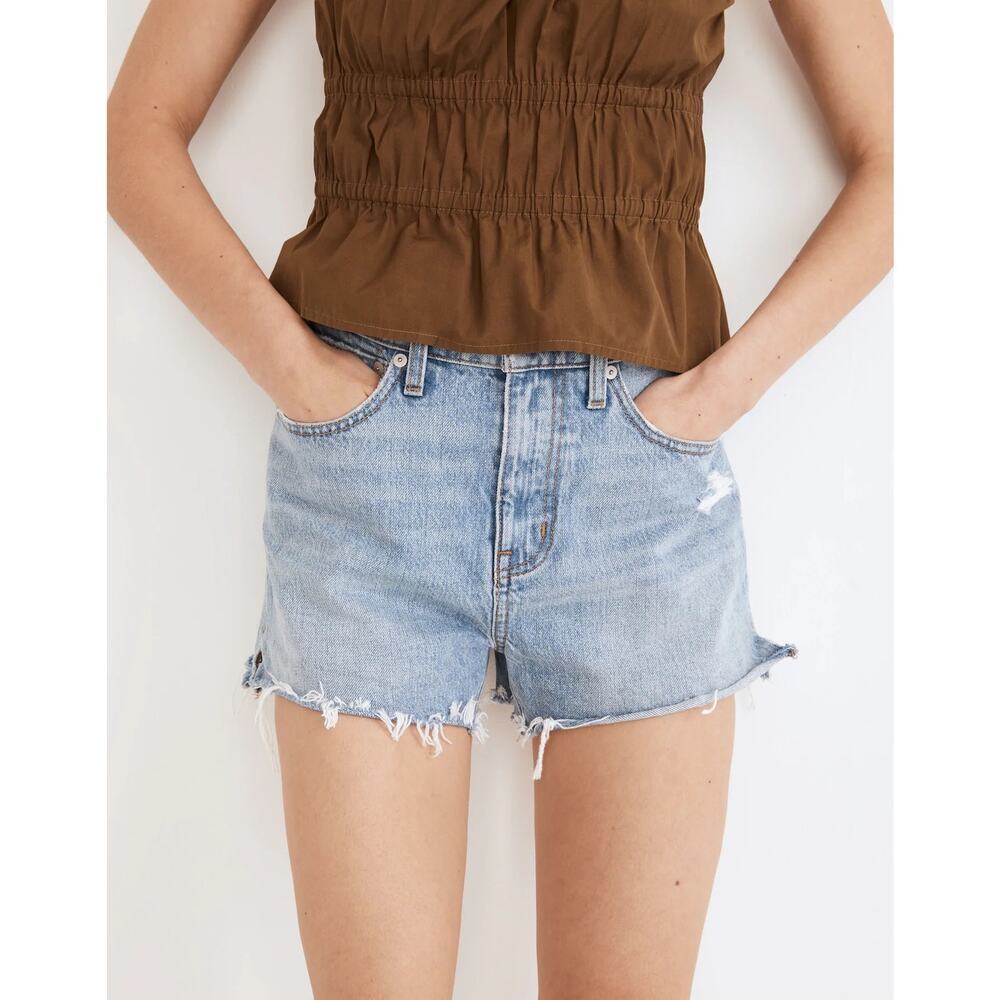 Madewell Women’s Size 16 (33) Relaxed Denim Shorts Madera Wash Side-Slit Edition